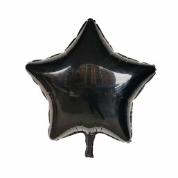 Foil Balloon - Star - Black